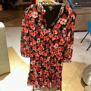 MSK long sleeve floral dress